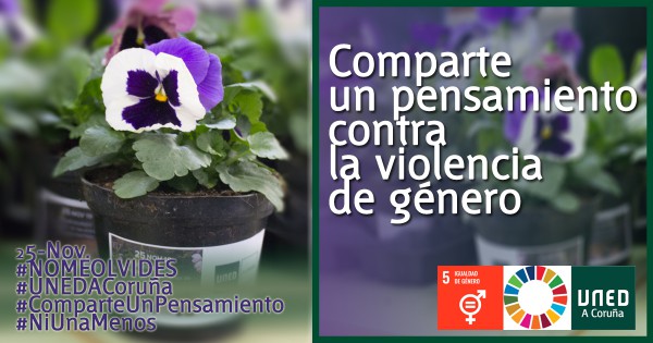 Comparte un pensamiento contra la violencia de género
