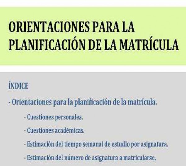 Orientación a la matrícula