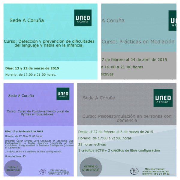 Actividades formativas específicas en la sede A Coruña